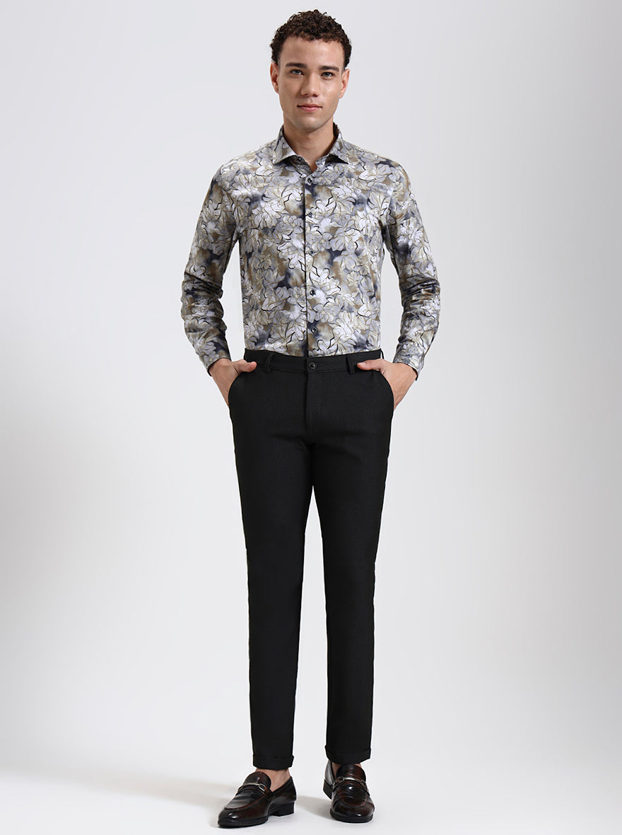 Green Solid Slim Fit Club Wear Trouser | Wyre