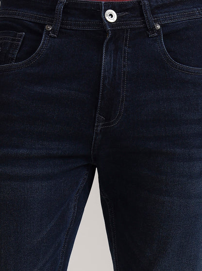 Dark Indigo Blue Washed Urban Fit Jeans | Greenfibre