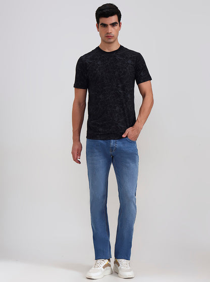 Mid Ice Blue Washed Slim Fit Jeans | Greenfibre