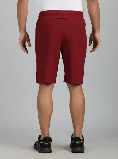 Maroon Solid Slim Fit Shorts | Jade Play