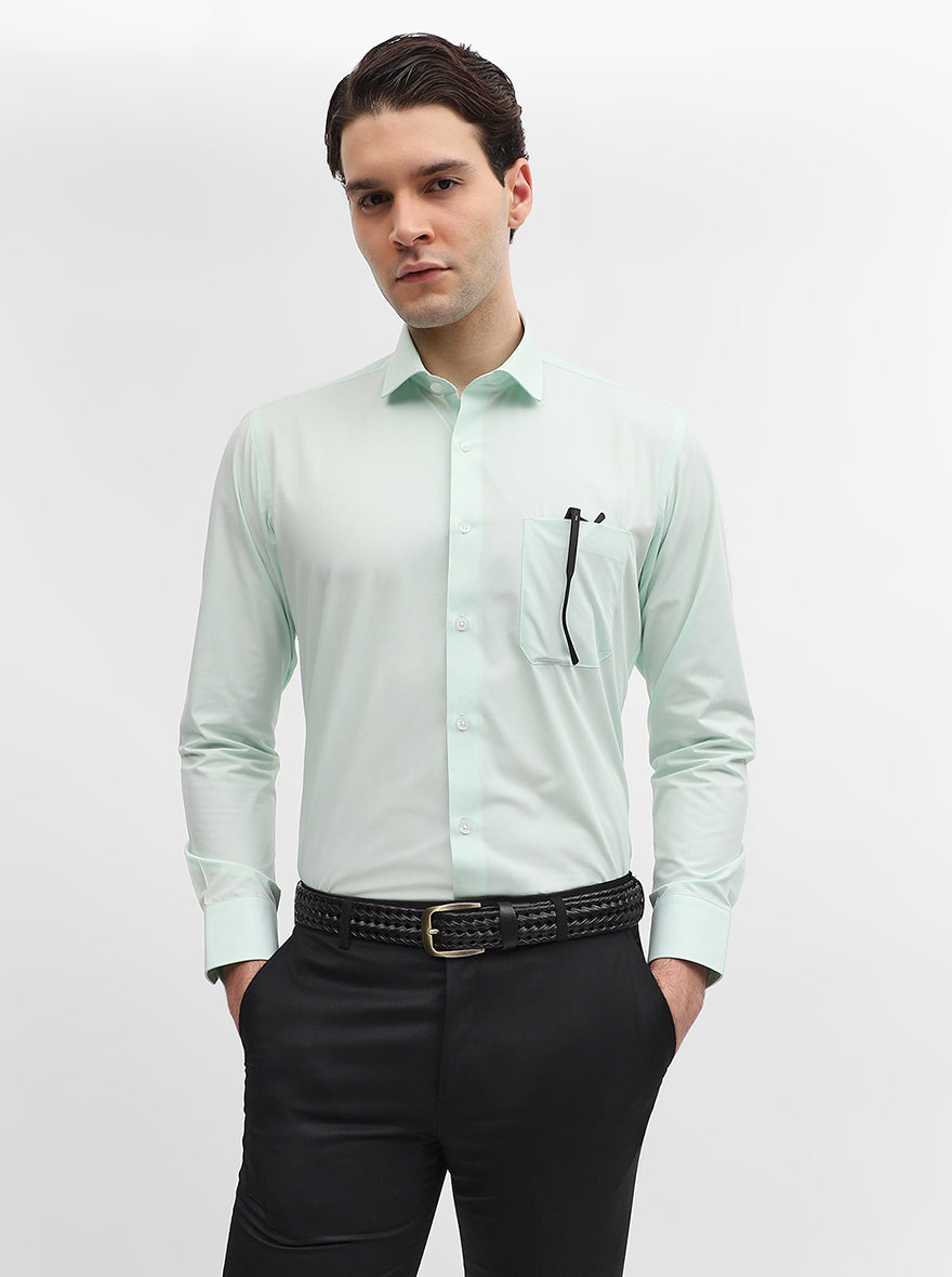 Pista Solid Slim Fit Formal Shirt | Greenfibre