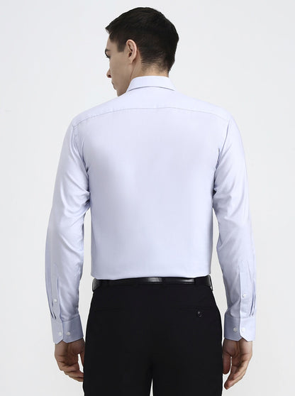 Light Grey Solid Regular Fit Formal Shirt | JadeBlue