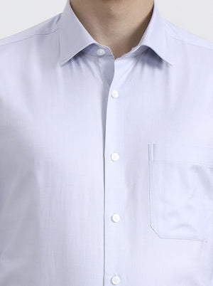 Light Grey Solid Regular Fit Formal Shirt | JadeBlue