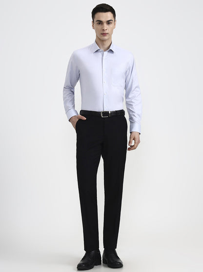 Light Grey Solid Regular Fit Formal Shirt | JadeBlue