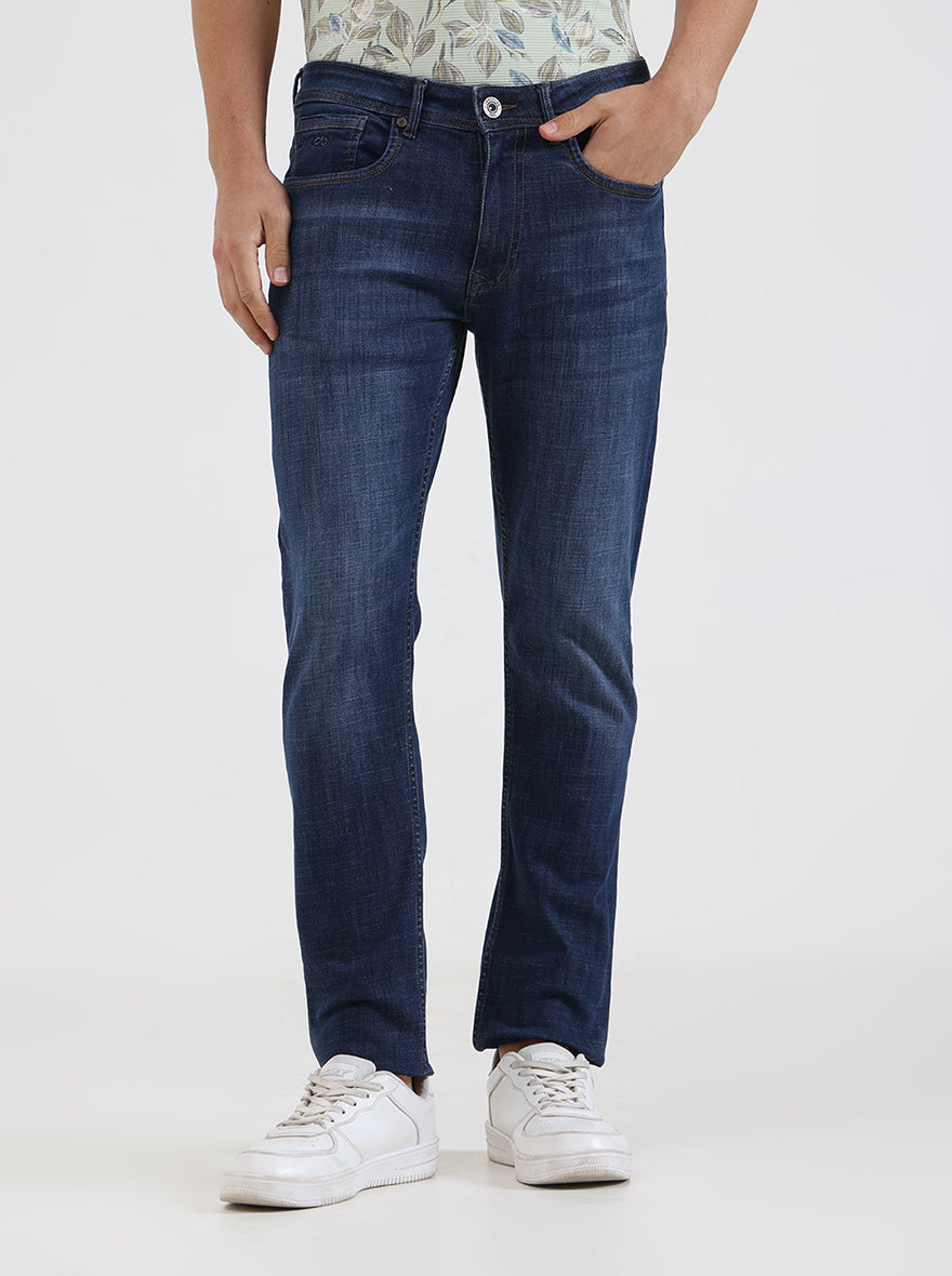 Ink Blue Washed Slim Fit Jeans | JadeBlue