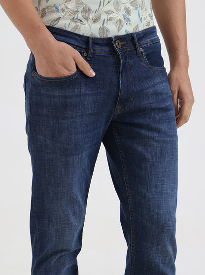 Ink Blue Washed Slim Fit Jeans | JadeBlue