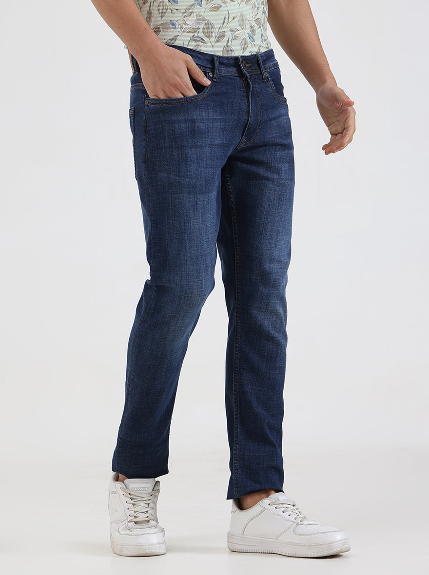 Ink Blue Washed Slim Fit Jeans | JadeBlue
