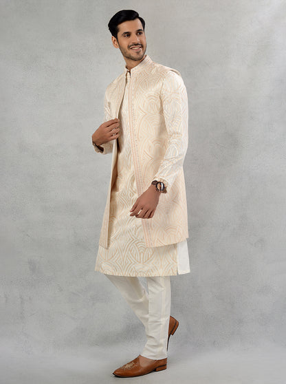 Cream Sherwani | TULA