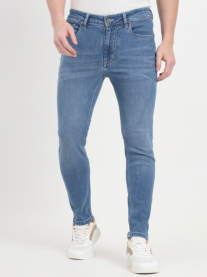 Light Blue Washed Rider Fit Jeans | JadeBlue