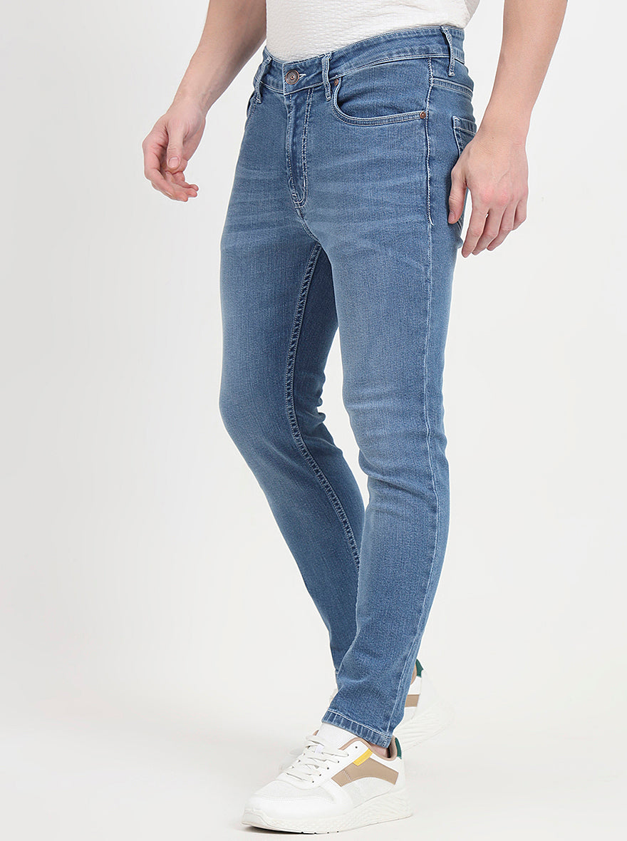 Light Blue Washed Rider Fit Jeans | JadeBlue