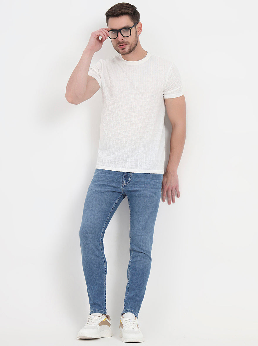 Light Blue Washed Rider Fit Jeans | JadeBlue