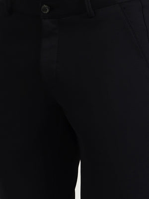 Black Solid Slim Fit Club Wear Trouser | Wyre