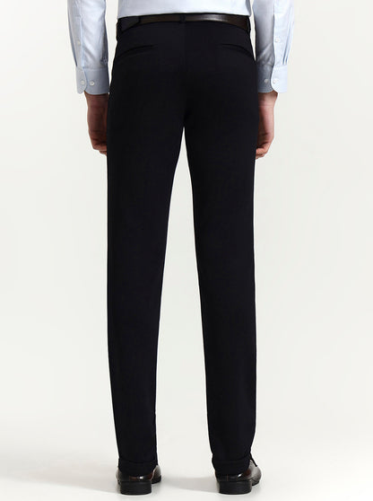 Black Solid Slim Fit Club Wear Trouser | Wyre