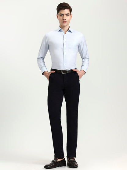 Black Solid Slim Fit Club Wear Trouser | Wyre