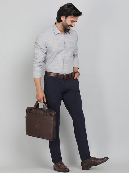 Black Printed Slim Fit Formal Shirt | JadeBlue Youth