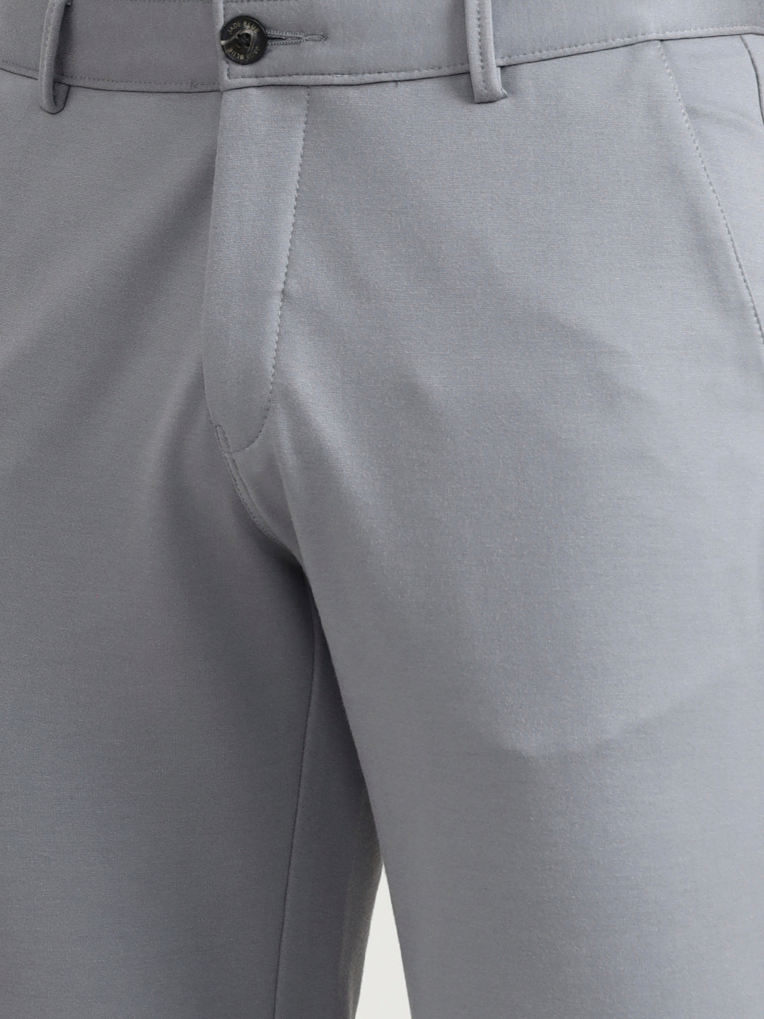 Cement Grey Solid Slim Fit Club Wear Trouser | Wyre