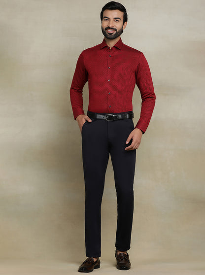 Red Printed Slim fit Party Wear Shirt | Wyre