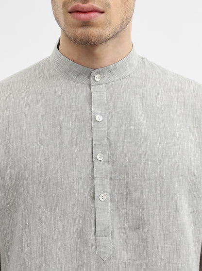 Green Solid Modi Kurta | JadeBlue