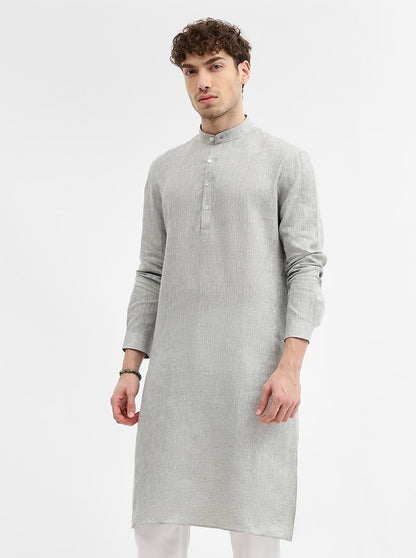 Green Solid Modi Kurta | JadeBlue