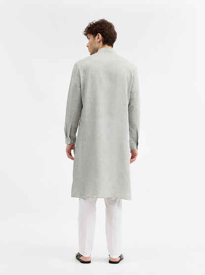 Green Solid Modi Kurta | JadeBlue