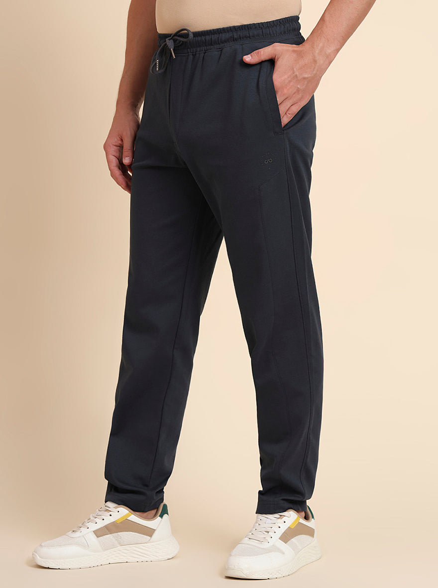 Green Solid Slim Fit Track Pant | JadeBlue