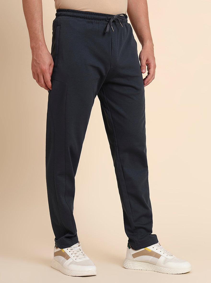 Green Solid Slim Fit Track Pant | JadeBlue