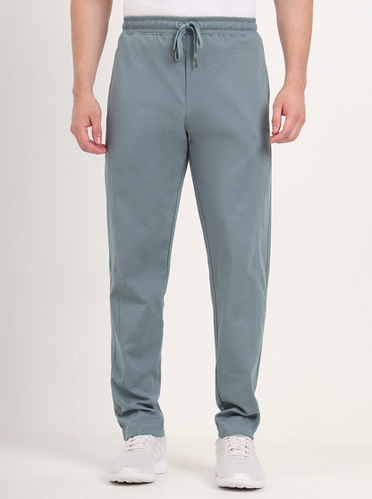Fosty Green Solid Regular Fit Track Pant | JadeBlue