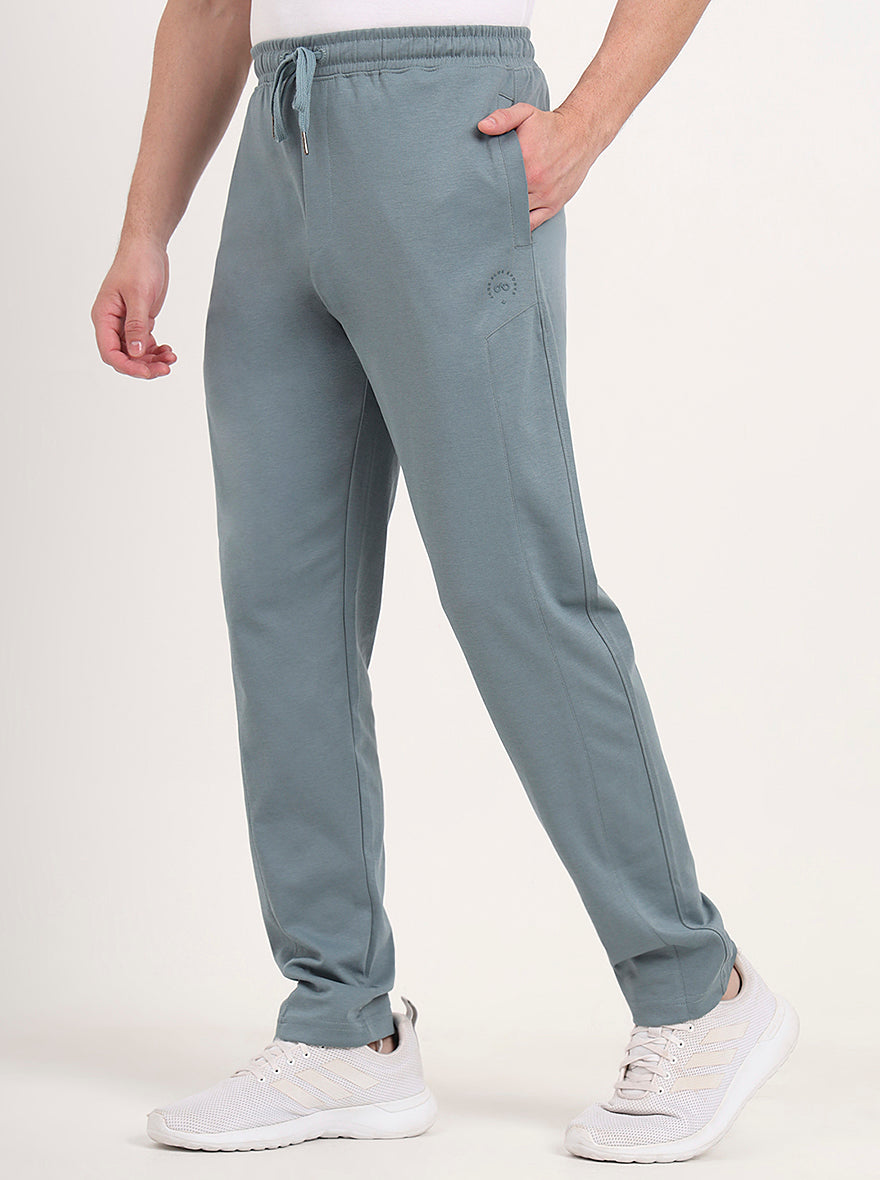 Fosty Green Solid Regular Fit Track Pant | JadeBlue