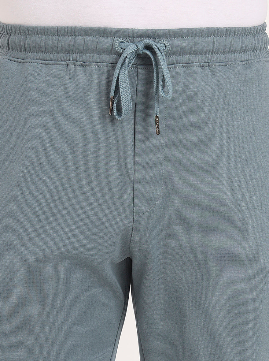 Fosty Green Solid Regular Fit Track Pant | JadeBlue