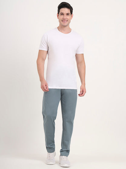Fosty Green Solid Regular Fit Track Pant | JadeBlue