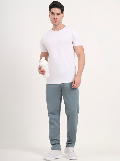 Fosty Green Solid Regular Fit Track Pant | JadeBlue