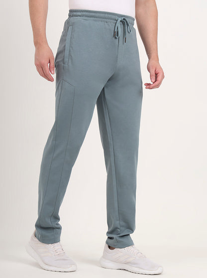 Fosty Green Solid Regular Fit Track Pant | JadeBlue