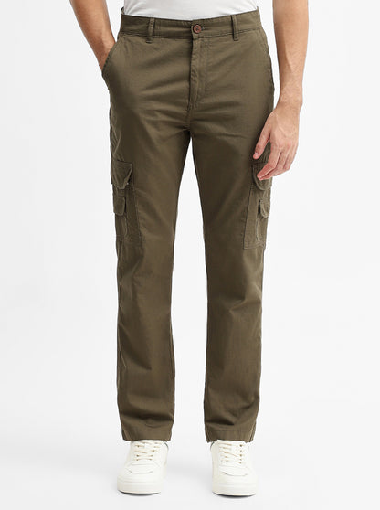 Olive Solid Slim Fit Cargo Pant | JadeBlue