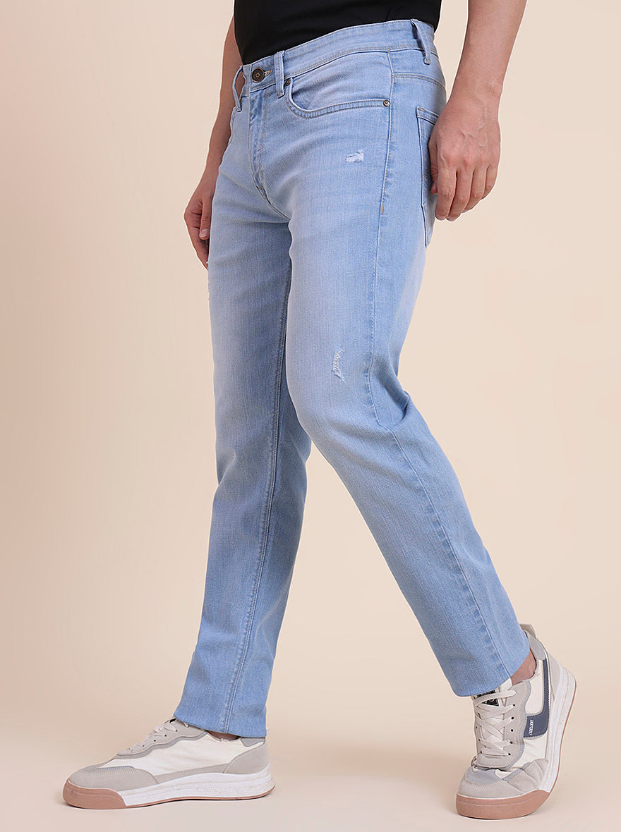 Light Blue Washed Slim Fit Jeans | JadeBlue