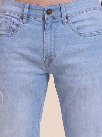 Light Blue Washed Slim Fit Jeans | JadeBlue