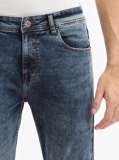 Dark Indigo Blue Washed Urban Fit Jeans | Greenfibre