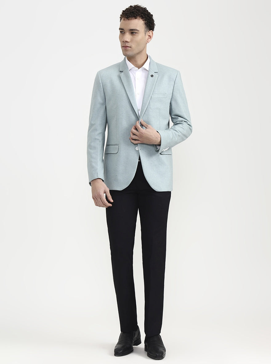 Pista Green Solid  Blazer | Wyre