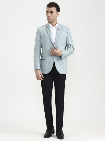 Pista Green Solid  Blazer | Wyre