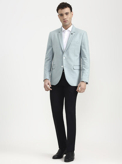 Pista Green Solid  Blazer | Wyre