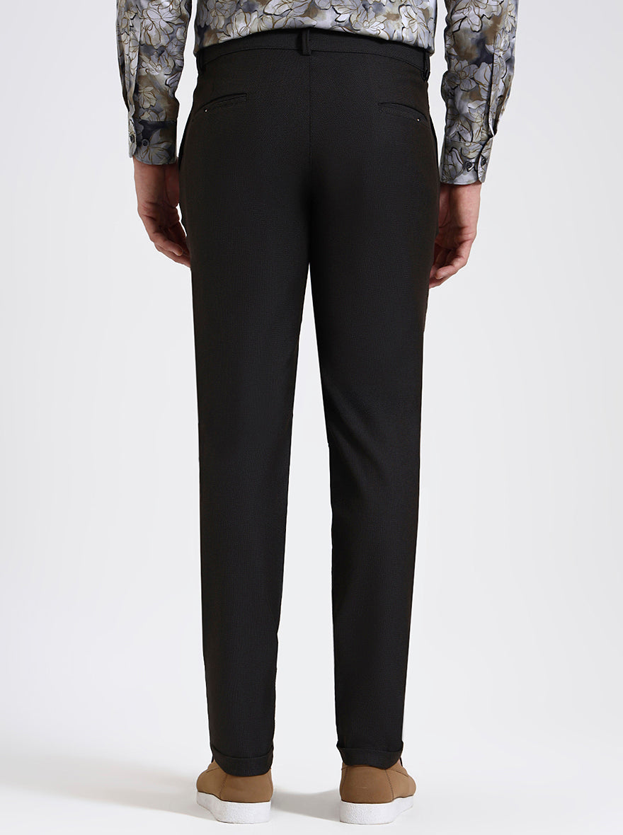 Brown Solid Slim Fit Club Wear Trouser | Wyre