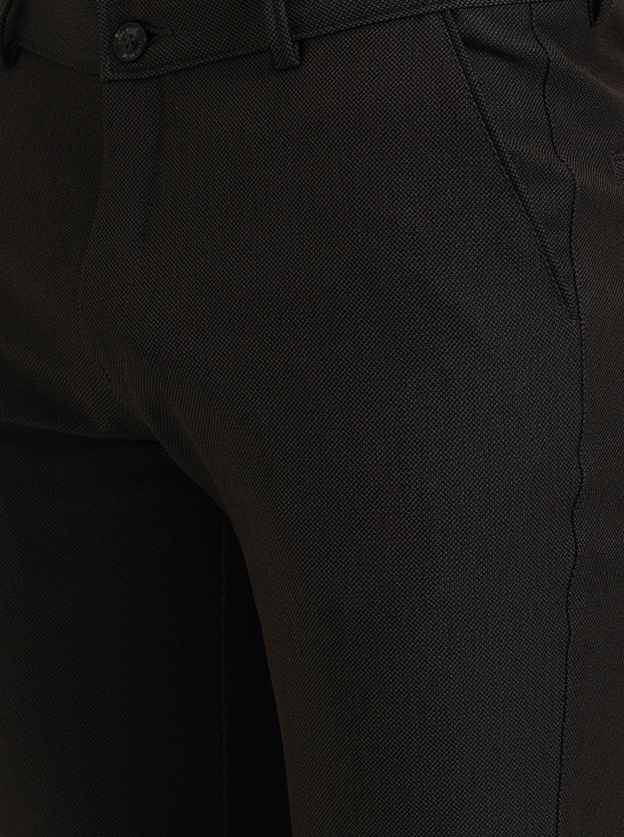 Brown Solid Slim Fit Club Wear Trouser | Wyre
