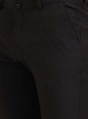 Brown Solid Slim Fit Club Wear Trouser | Wyre