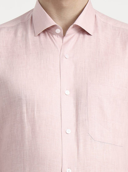 Onion Pink Solid Slim Fit Formal Shirt | JadeBlue
