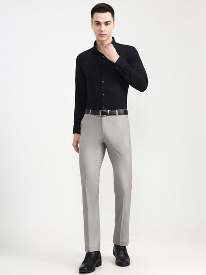 Black Solid Slim Fit Party Wear Shirt | Wyre