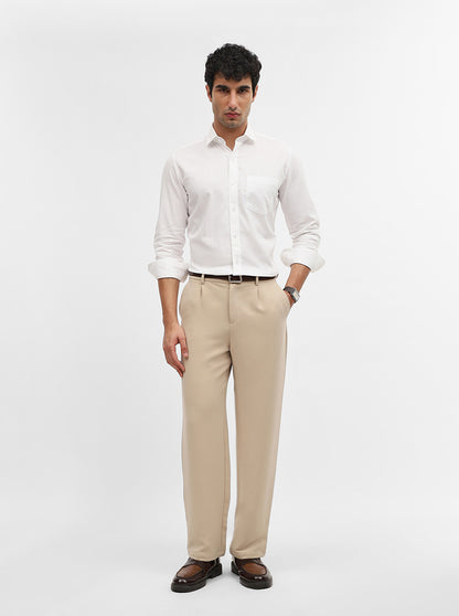 White Solid Smart Fit Semi Casual Shirt | JadeBlue