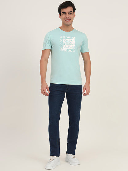 Light Blue Washed Narrow Fit Jeans | Greenfibre