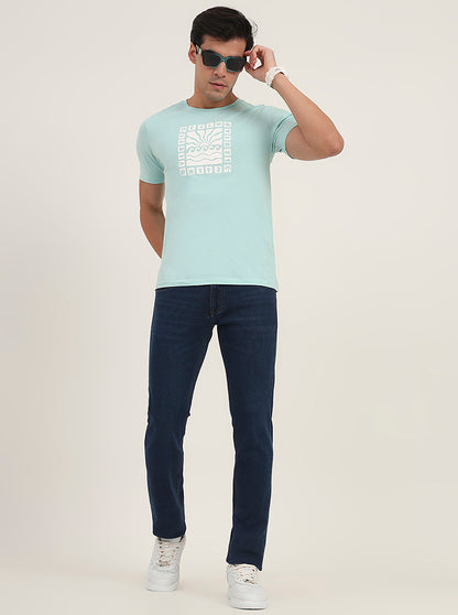 Light Blue Washed Narrow Fit Jeans | Greenfibre