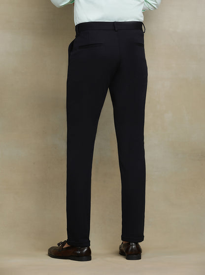 Black Solid Slim fit Club Wear Trouser | JB Studio