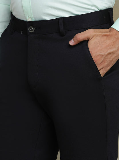 Black Solid Slim fit Club Wear Trouser | JB Studio