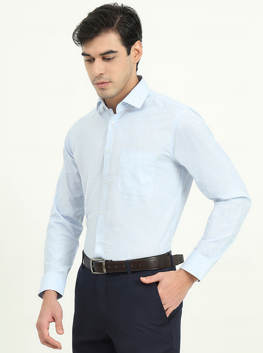 Beige Solid Slim Fit Formal Shirt | Greenfibre